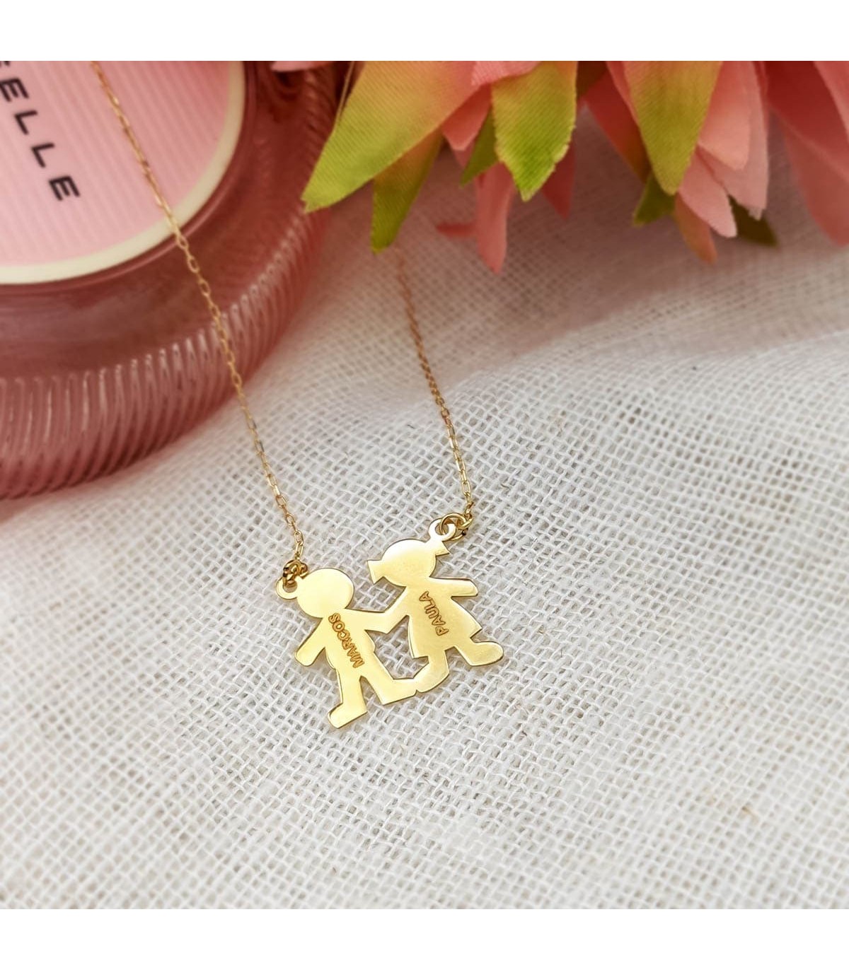 Collana personalizzata bambino e bambina Oro 18kt