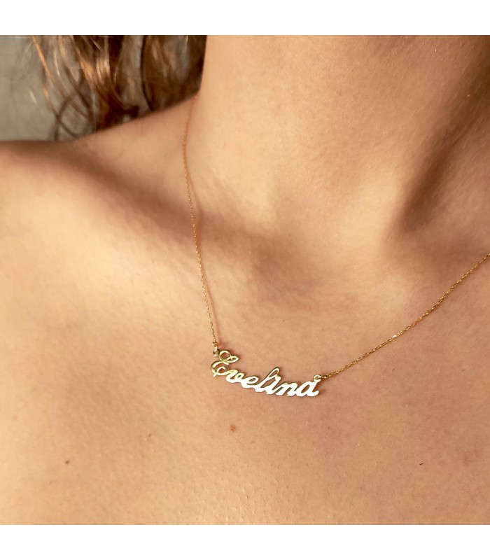 Halskette Name, ideal für Damen, aus 750/1000 Gelbgold, Jetzt Namenskette shoppen | Ketten mit Namen