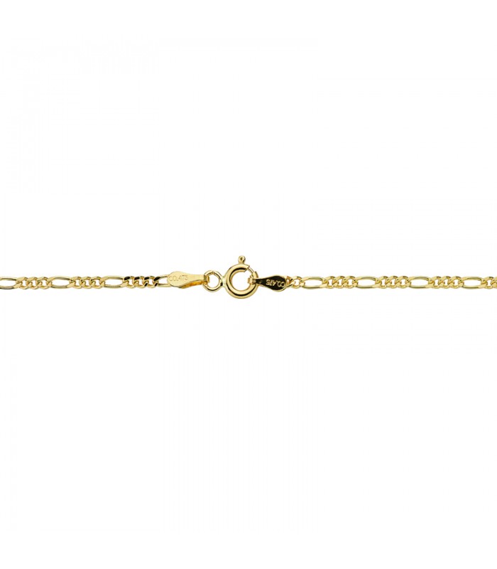 Chaîne Cheval Alternée Triple Or 18K 3x1 2 mm  40 cm