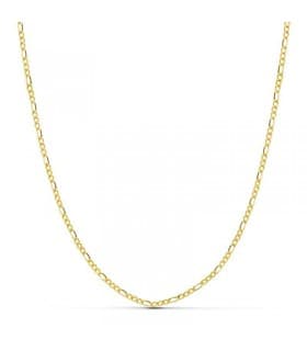 Collana catena maglia figaro 1,5 mm 40cm in oro giallo 750 - Collana cubana da donna, Alda gioielli.
