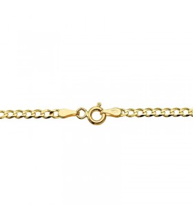 Chaîne Gourmette 2.75 mm 18 K 60 cm, type maille cubaine pour homme.