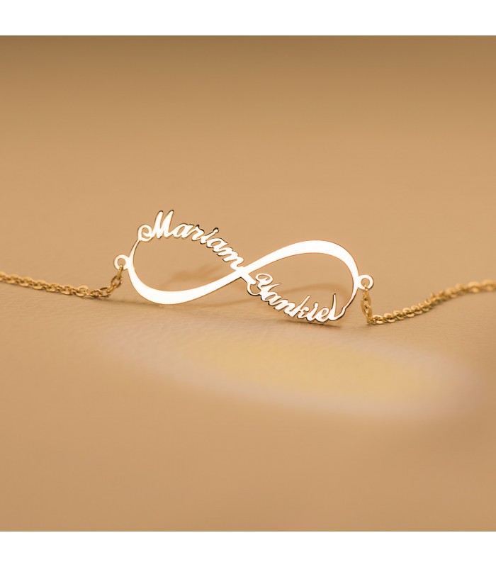 Pulsera de oro amarillo 18ktes con infinito