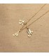 Lettres personnalisées, pendentif avec initiale prénom et chaînette - I