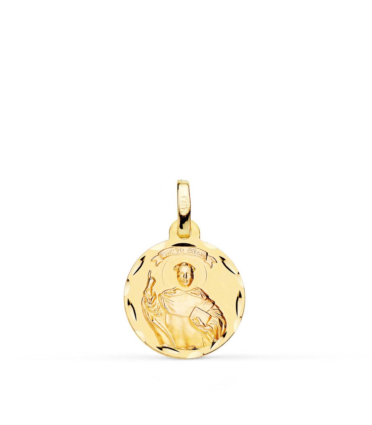 Medaglia San Vincenzo Ferreri oro 18 Kt 14 mm