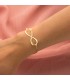 Pulsera de oro amarillo 18ktes con infinito
