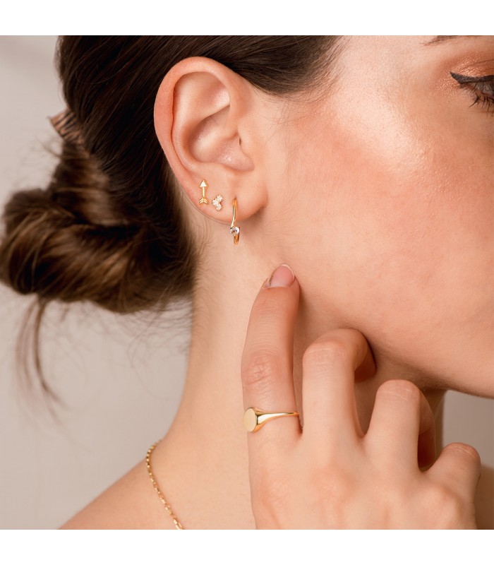 Pendiente suelto Flecha Oro Amarillo 18K