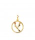 Anhänger Gold Sternzeichen STIER 18K & Zirkoniasteinen - Sternbild Gelbgold 12 mm
