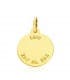 Ciondolo rigato segno zodiacale Leone 18 Kt 16mm