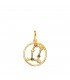 Pendentif Signe Astrologique Gémeaux Or 18K Constellation