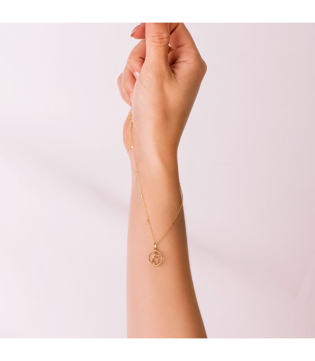 Pendentif Signe Astrologique Vierge Or 18K Constellation