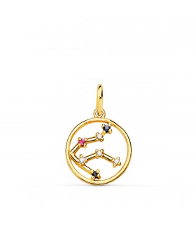 Pendentif Horoscope Verseau Or 18K Constellation