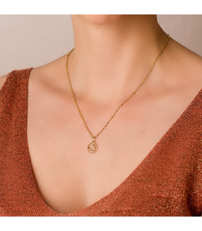 Pendentif Horoscope Poissons Or 18K Constellation