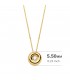 Collier Délice 0.020 Ct. Or Jaune 18K - ras de cou pour femme avec diamants - brillant serti clos