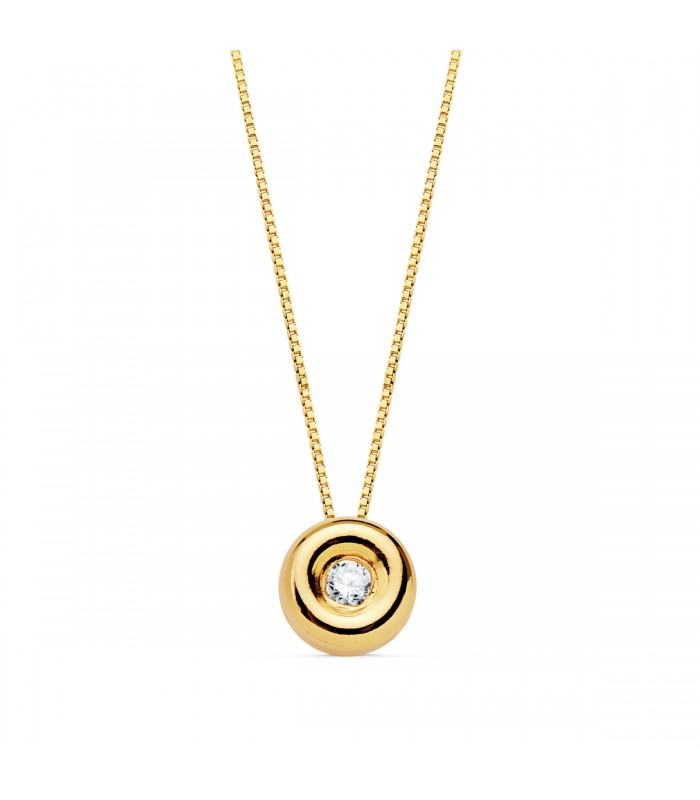 Collier Délice 0.020 Ct. Or Jaune 18K - ras de cou pour femme avec diamants