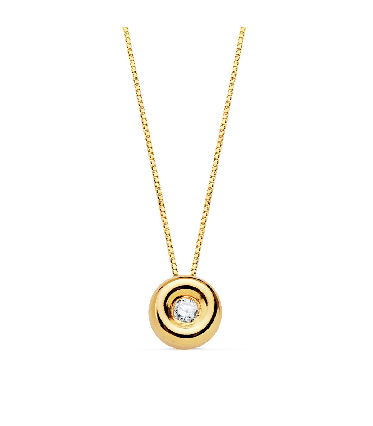 Collier Délice 0.020 Ct. Or Jaune 18K - ras de cou pour femme avec diamants