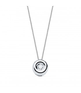 Gargantilla Delicia 0.020 Qtes. Oro Blanco 18K - collar con diamantes para mujer