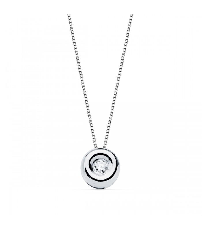Gargantilla Delicia 0.020 Qtes. Oro Blanco 18K - collar con diamantes para mujer