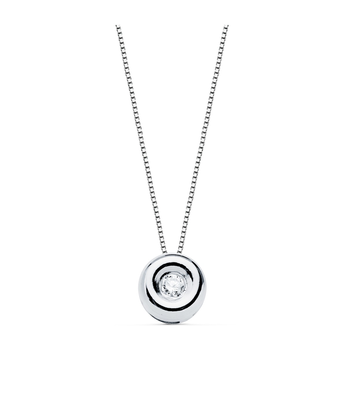 Gargantilla Delicia 0.020 Qtes. Oro Blanco 18K - collar con diamantes para mujer