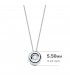 Collier or blanc 18 carats avec diamant. Collier pour mariage. Bijouterie en ligne, Alda Joyeros.