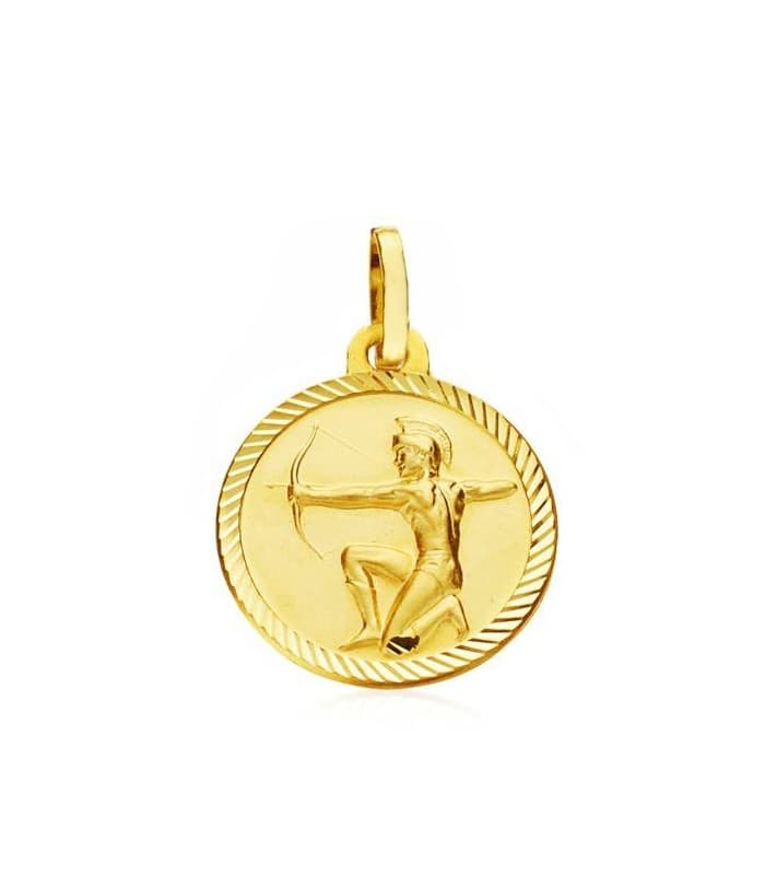 Pendentif Zodiaque Sagittaire facetté 18 Carats 16mm