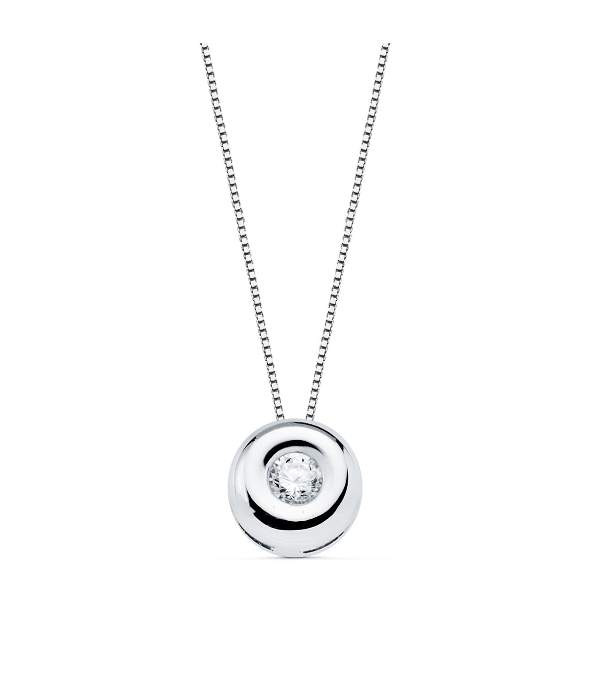 Gargantilla Delicia 0.050 Qtes. Oro Blanco 18K - collar con diamantes para mujer