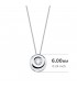Gargantilla de mujer en oro blanco 18 kilates. Modelo Delicia con diamante 0.050 quilates.