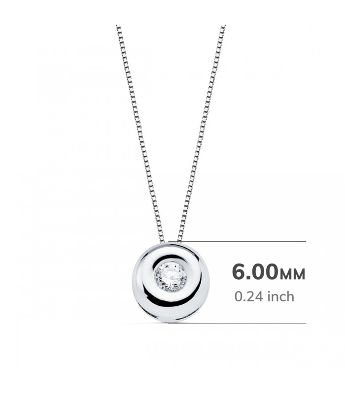 Gargantilla de mujer en oro blanco 18 kilates. Modelo Delicia con diamante 0.050 quilates.