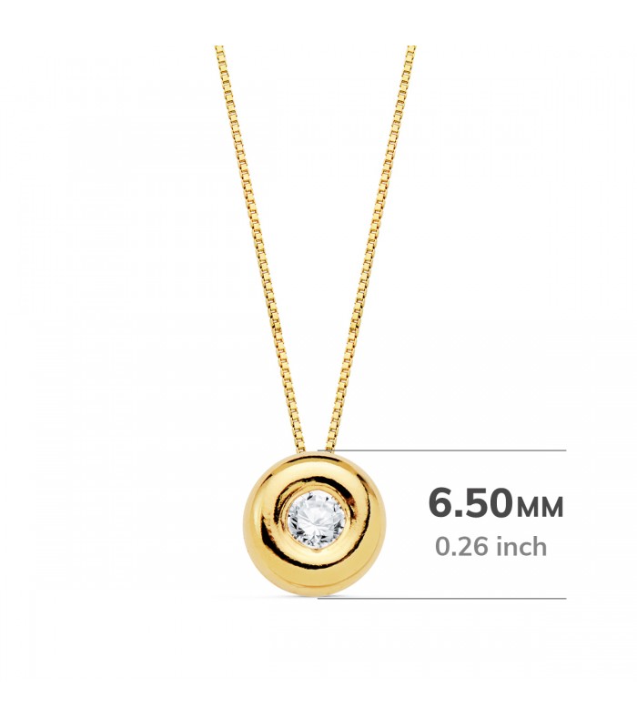 Gargantilla para mujer en oro amarillo 18 kilates. Gargantilla con diamante. Joyería online.