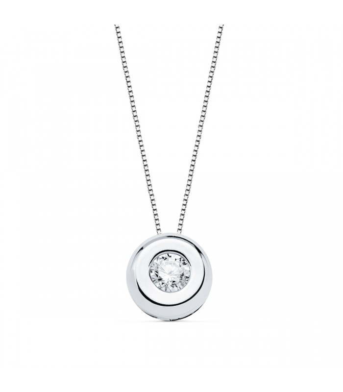 Gargantilla Delicia 0.100 Qtes. Oro Blanco 18K - collar con diamantes para mujer