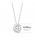 Collier pour femme modèle Délice en or blanc avec diamant 0.100 carat. Bijoux mariée.