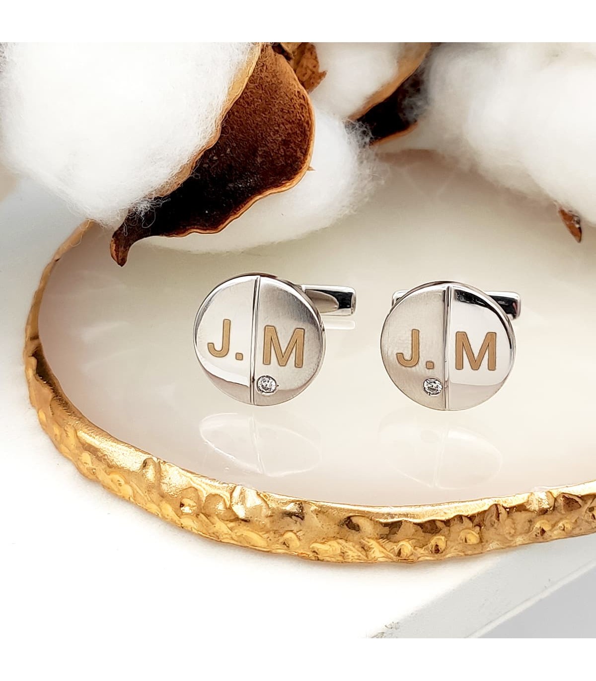 Gemelli Jerome oro bianco 18kt