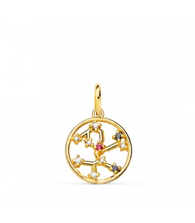 Pendentif Signe Astrologique Sagittaire Or 18K Constellation