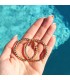 Pendientes Aros Gallonados Oro 9K 41 mm - aros de oro grandes para mujer