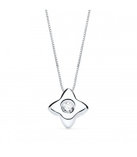 Gargantilla Estrella 0.050 Qtes. Oro Blanco 18K - collar con diamantes para mujer