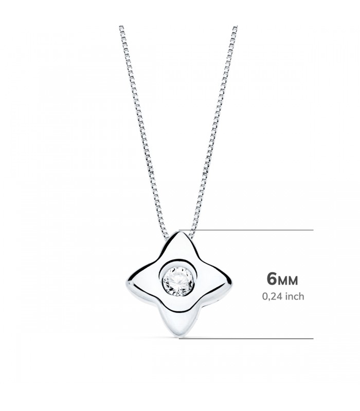 Gargantilla Estrella 0.050 Qtes. Oro Blanco 18K - collar con diamantes para mujer