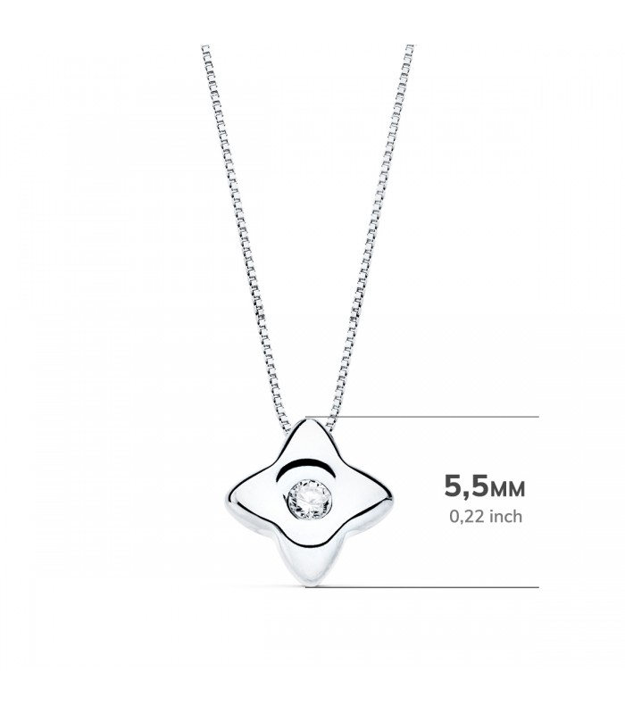Collana punto luce Stella Diamante 0020 ct OB 18Kt
