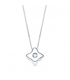Gargantilla Estrella 0.015 Qtes. Oro Blanco 18K - collar con diamantes para mujer