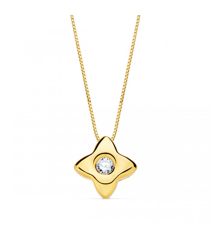Gargantilla Estrella Diamantes 0.050 Qtes. Oro Amarillo 18K - collar con diamantes para mujer
