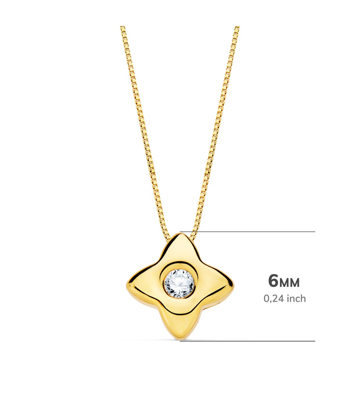Gargantilla Estrella Diamantes 0.050 Qtes. Oro Amarillo 18K - collar con diamantes para mujer