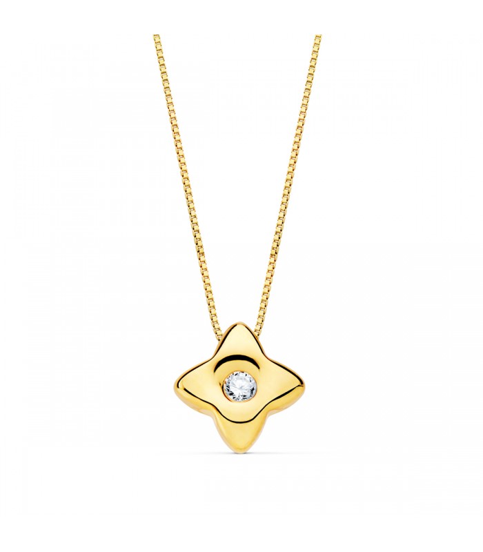 Gargantilla Estrella Diamantes 0.020 Qtes. Oro Amarillo 18K - collar con diamantes para mujer