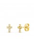 Pendientes Cross Diamantes 0.060 Qtes. OA 18K | comprar en joyería online pendientes de mujer