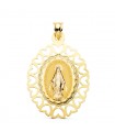 Médaille Miraculeuse Or 18K 40 mm Entourée Coeur