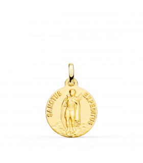 Medalla San Expedito Oro 18K 16mm Mate | patrono de las causas urgentes y  santo de las causas imposibles.