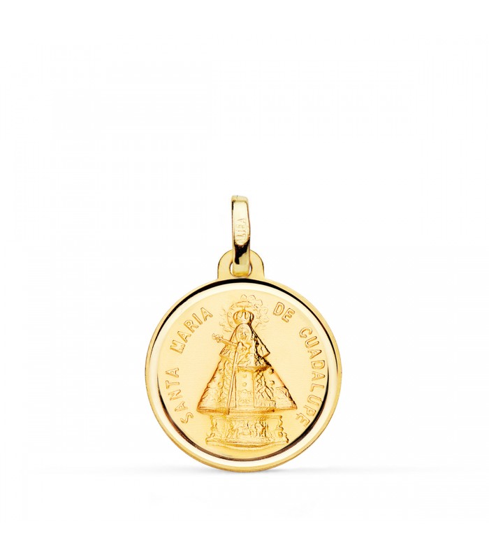 Medalla Virgen de Guadalupe Cáceres 18 K 18 MM