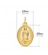 Medalla Guadalupe Bandera México Oro 18K 18mm - Joyas online