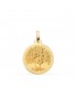 Médaille Arbre de Vie Or 18K 18 mm Brillante, précieux porte-bonheur personnalisable