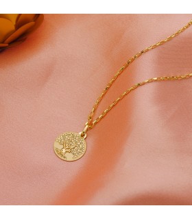 Medalla Árbol de la Vida Oro 18K 16 mm | colgante personalizado | comprar joyas online