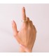Anillo Sello Oro Amarillo 18K Grabado sello para mujer joyas personalizadas