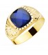 Chevalière Or Homme Hugo 18K Spinelle Rouge