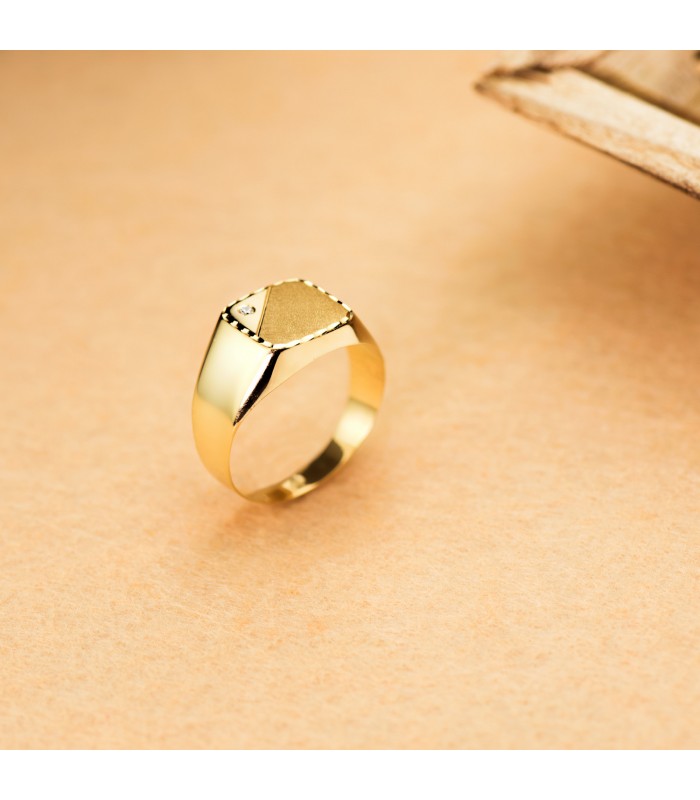 Anello chevalier oro 18Kt Peter Uomo